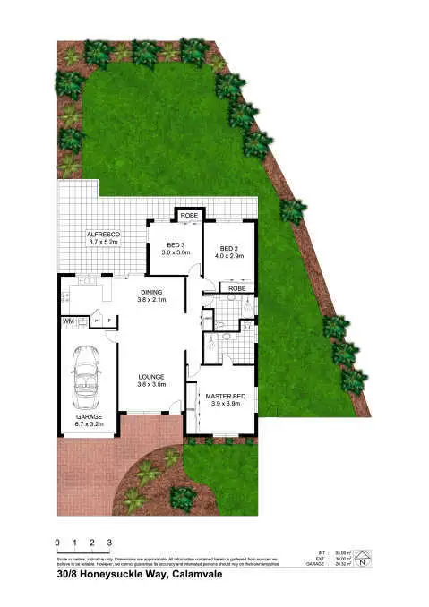 Floorplan of Homely villa listing, 30/8 Honeysuckle Way, Calamvale QLD 4116