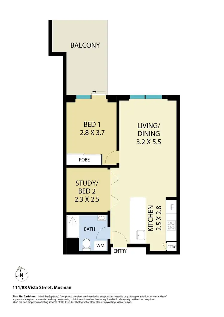 Floorplan of Homely apartment listing, 111/88 Vista Street, Mosman NSW 2088