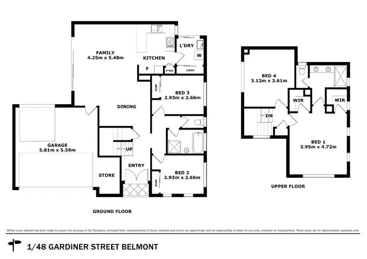 Floorplan of Homely townhouse listing, 1/48 Gardiner Street, Belmont WA 6104