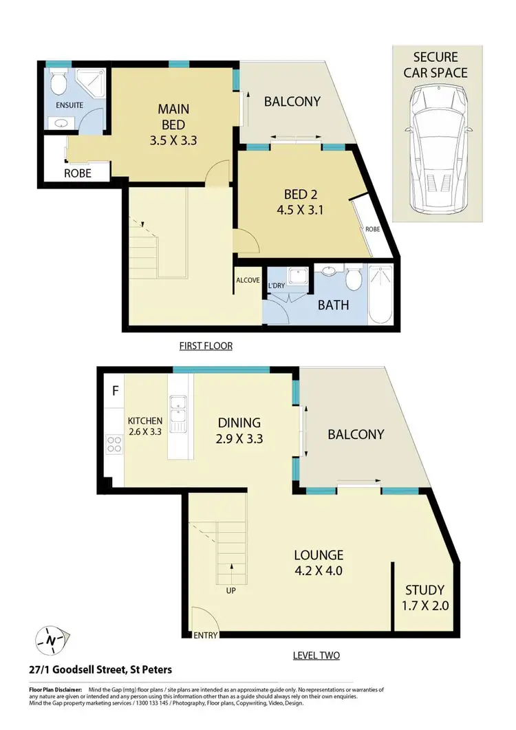 Floorplan of Homely apartment listing, 27/1 Goodsell Street, St Peters NSW 2044
