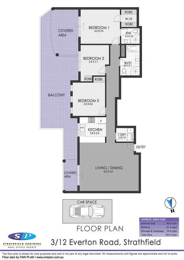 Floorplan of Homely apartment listing, 3/12 Everton Road, Strathfield NSW 2135