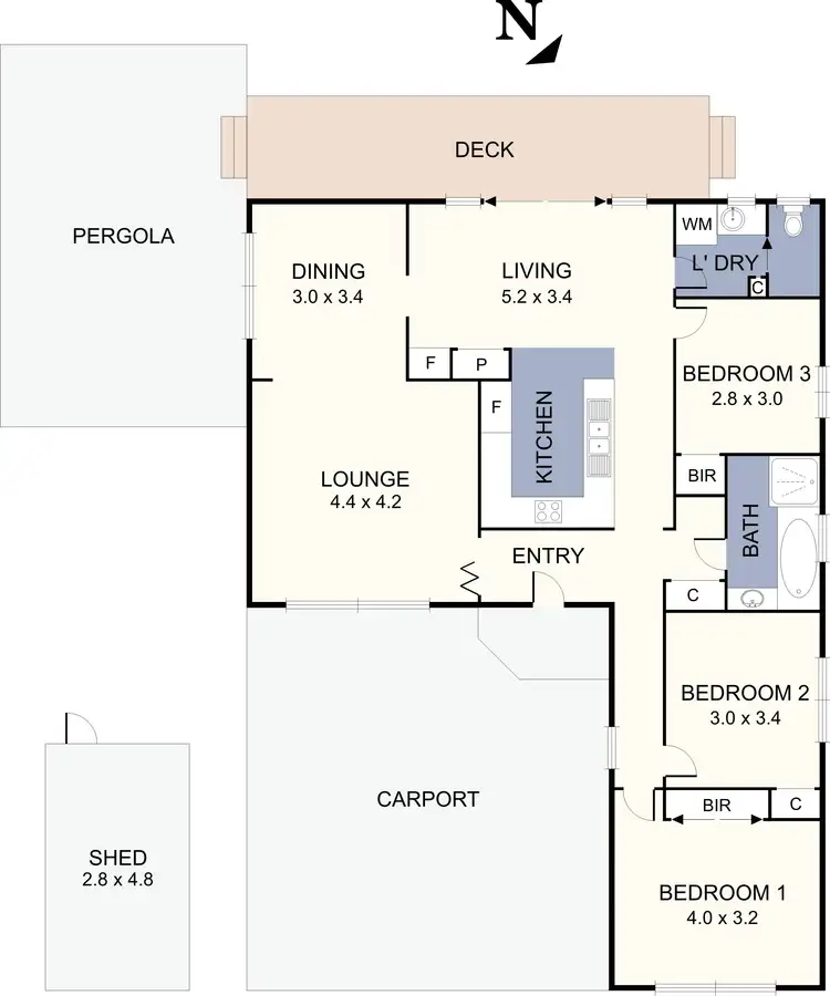 Floorplan of Homely house listing, 25 Winifred Street, Oak Park VIC 3046