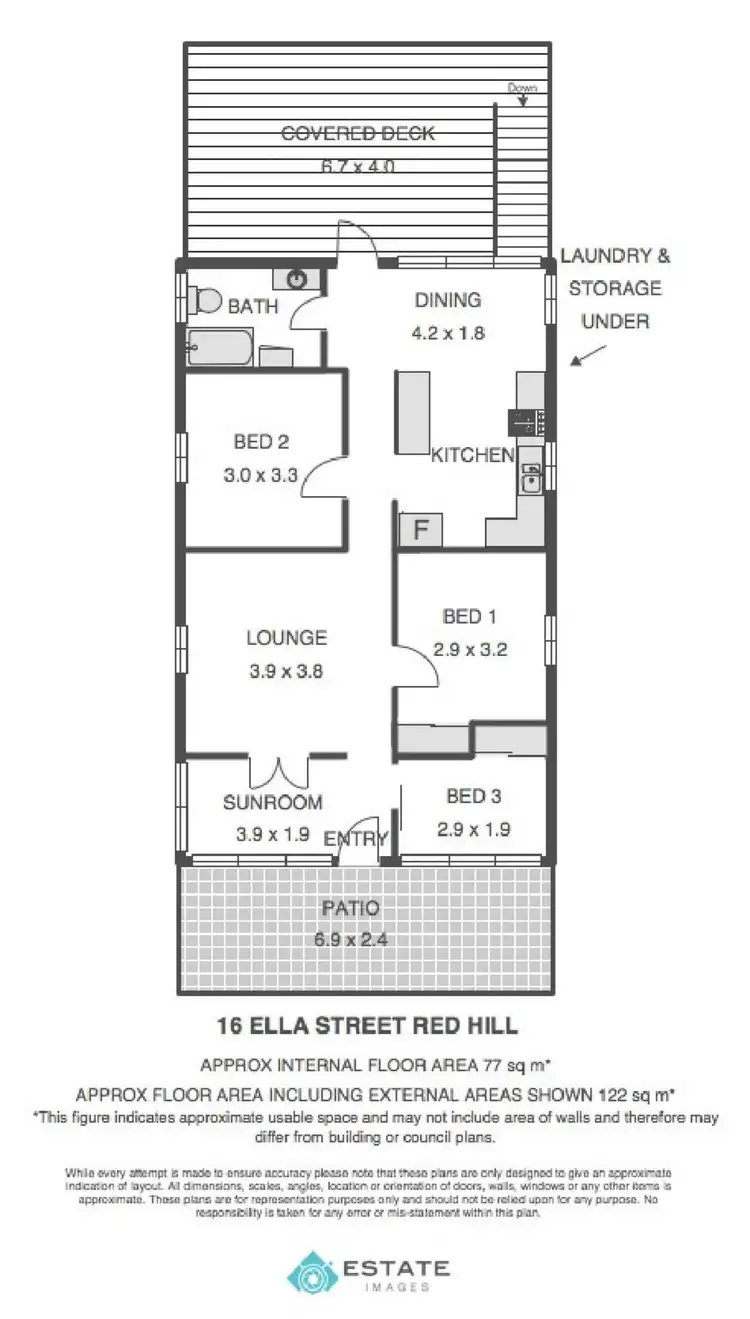 Floorplan of Homely house listing, 16 Ella Street, Red Hill QLD 4059