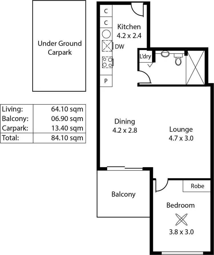 Floorplan of Homely apartment listing, 233/16 Holdfast Promenade, Glenelg SA 5045