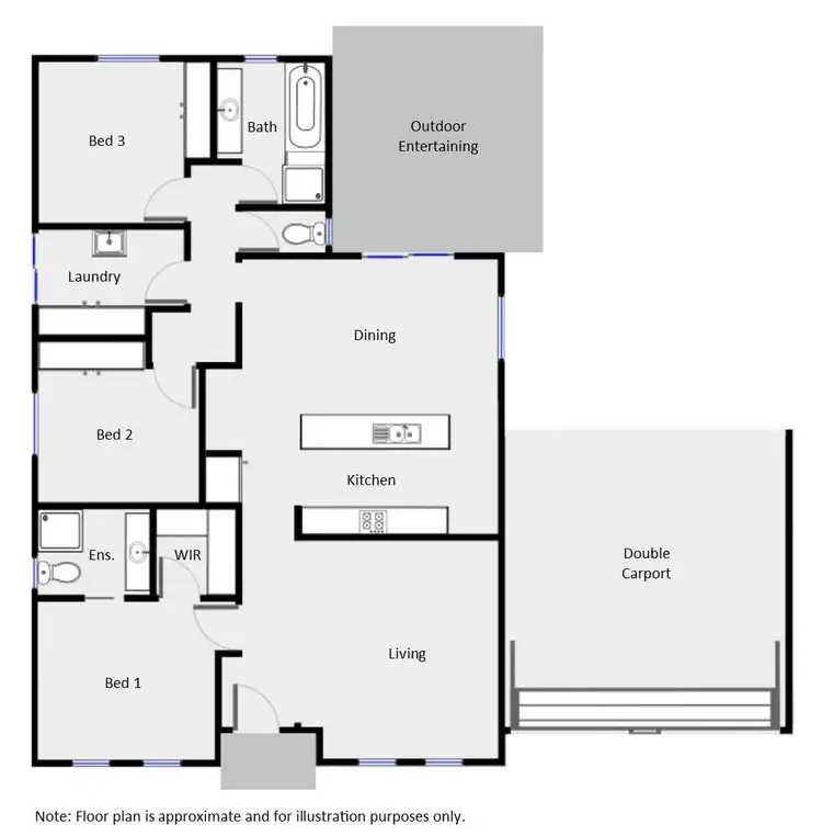 Floorplan of Homely townhouse listing, 8 Wisteria Way, Mildura VIC 3500