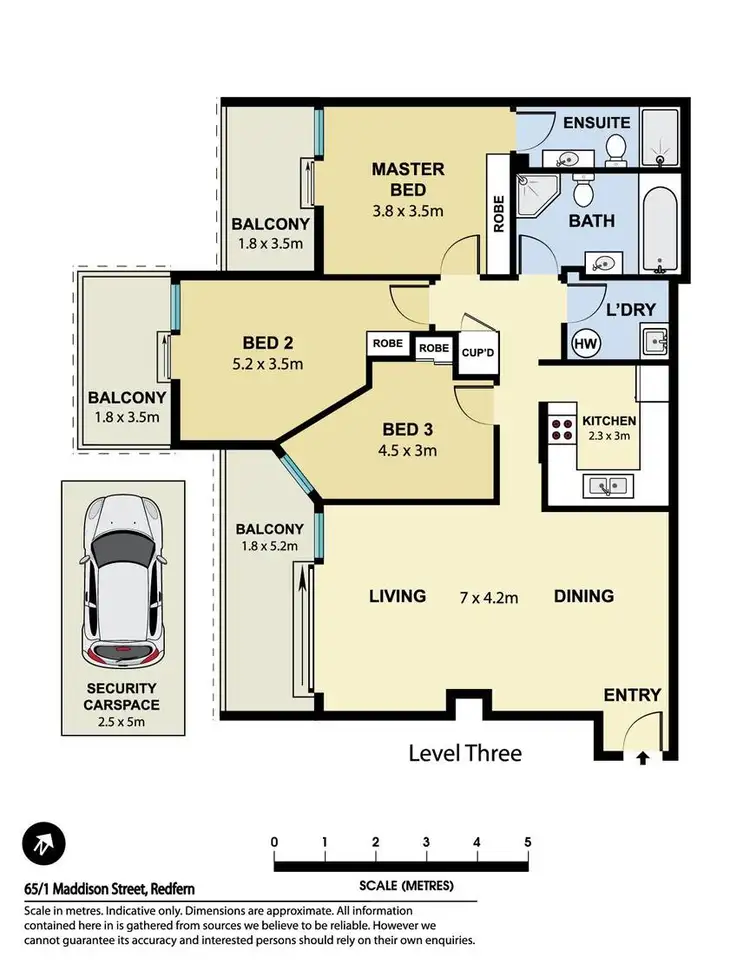 Floorplan of Homely apartment listing, 65/1 Maddison Street, Redfern NSW 2016