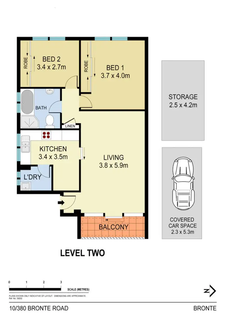 Floorplan of Homely apartment listing, 10/380 Bronte Road, Bronte NSW 2024
