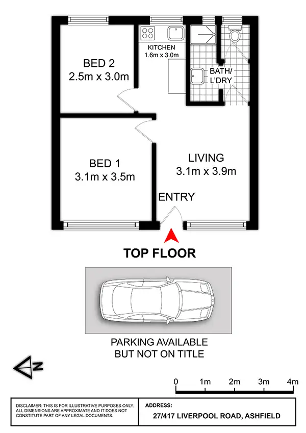 Floorplan of Homely apartment listing, 27/417 Liverpool Road, Ashfield NSW 2131