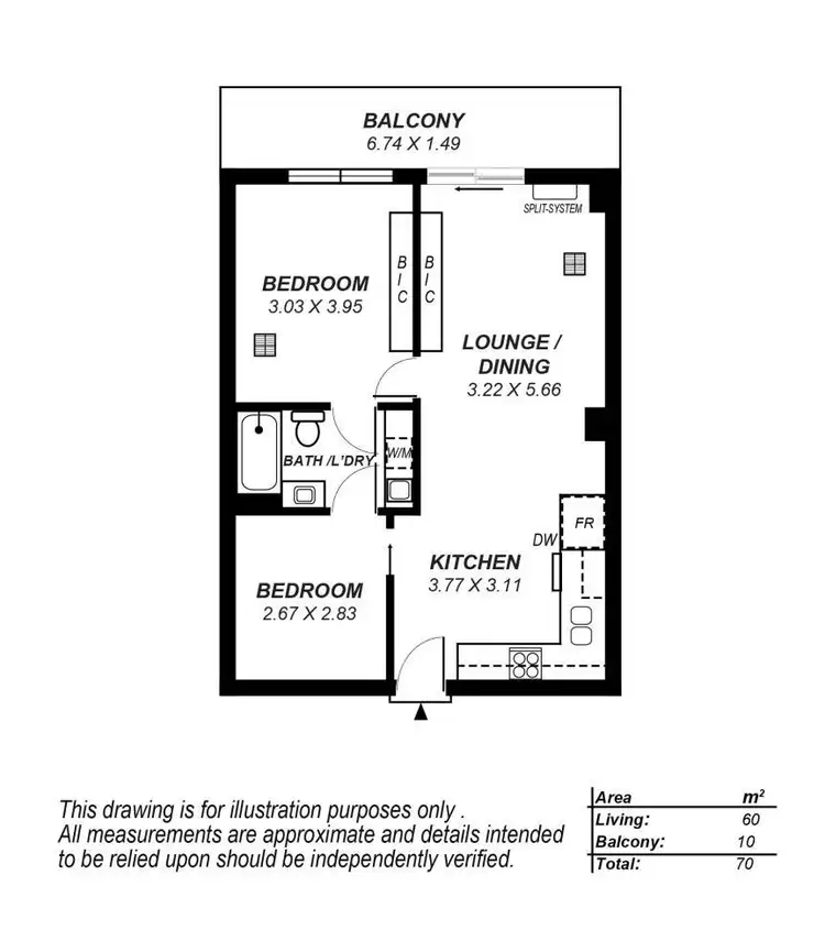 Floorplan of Homely apartment listing, 402/39 Grenfell Street, Adelaide SA 5000