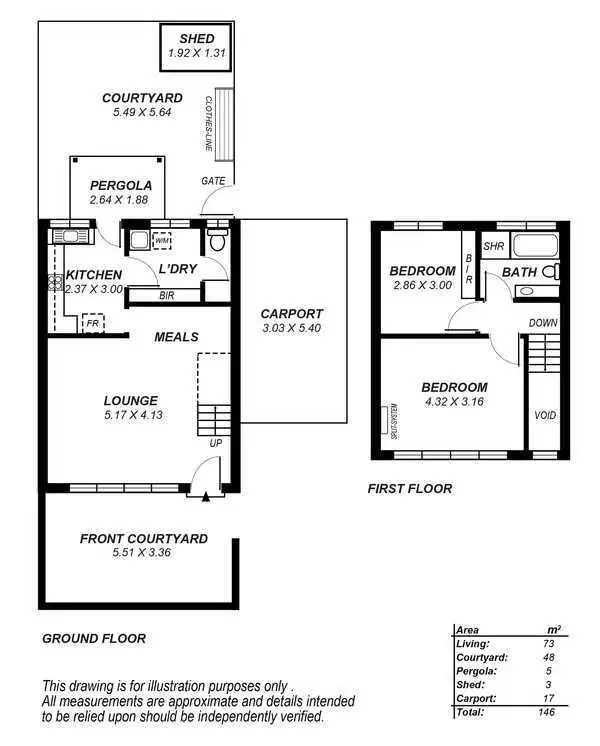Floorplan of Homely unit listing, 11/285 Tapleys Hill Road, Seaton SA 5023