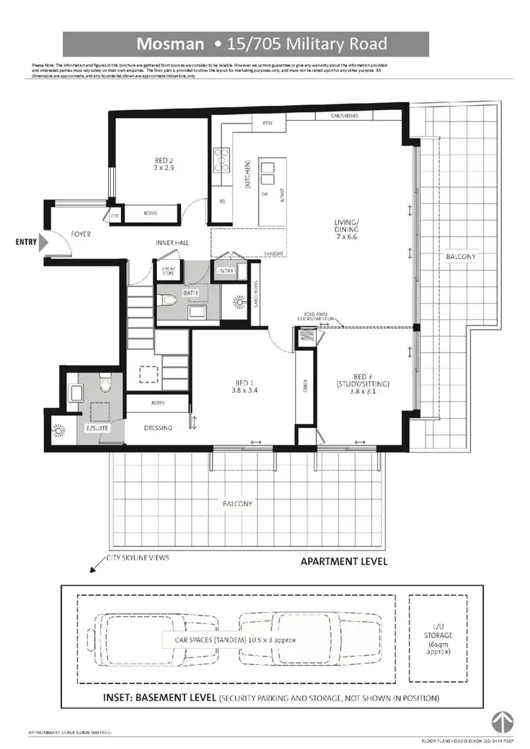Floorplan of Homely apartment listing, 15/705 Military Road, Mosman NSW 2088