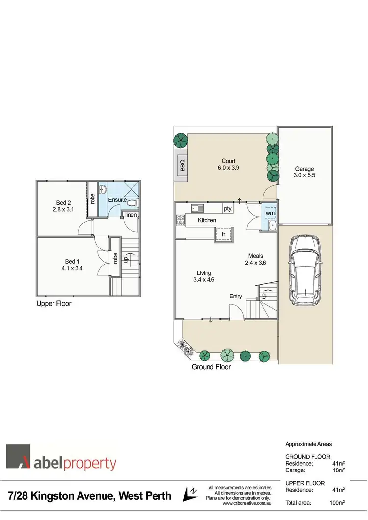 Floorplan of Homely townhouse listing, 7/28 Kingston Avenue, West Perth WA 6005