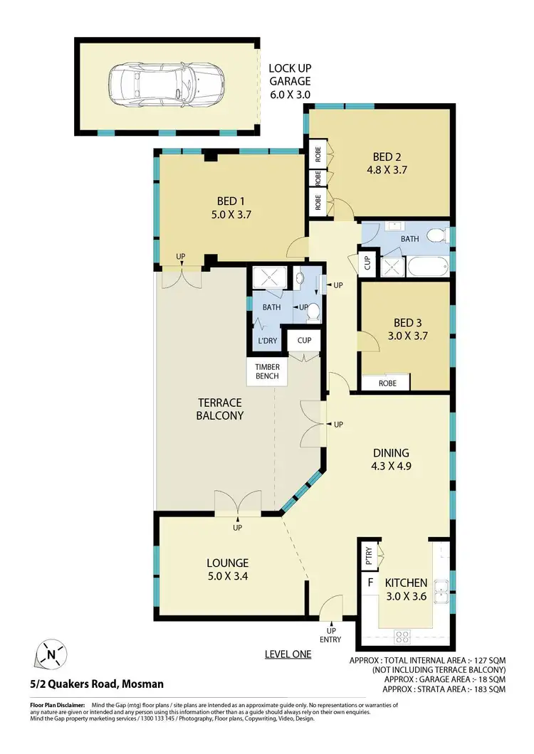 Floorplan of Homely apartment listing, 5/2 Quakers Road, Mosman NSW 2088