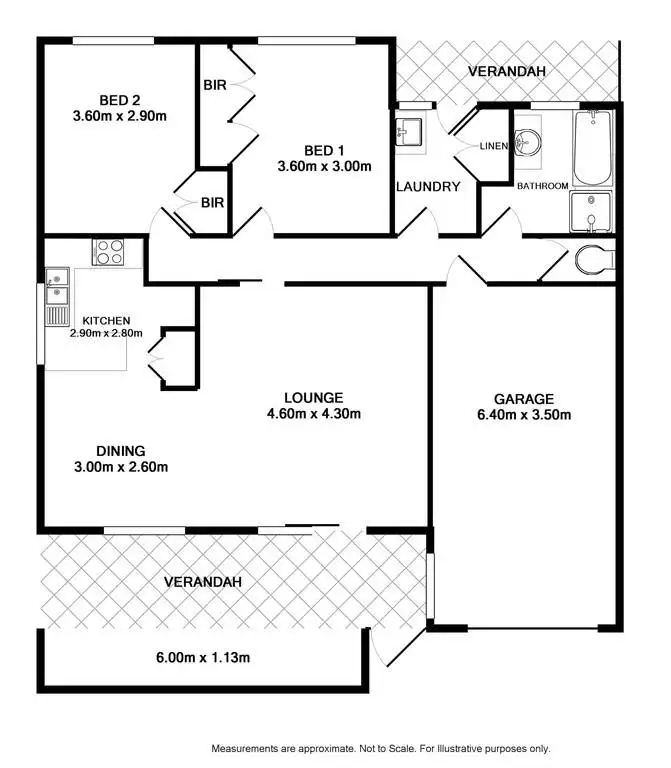 Floorplan of Homely unit listing, 2/10 McEwen Crescent, Wodonga VIC 3690