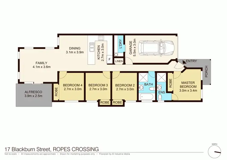 Floorplan of Homely house listing, 17 Blackburn Street, Ropes Crossing NSW 2760