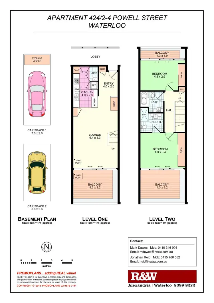 Floorplan of Homely apartment listing, 424/2-4 Powell Street, Waterloo NSW 2017