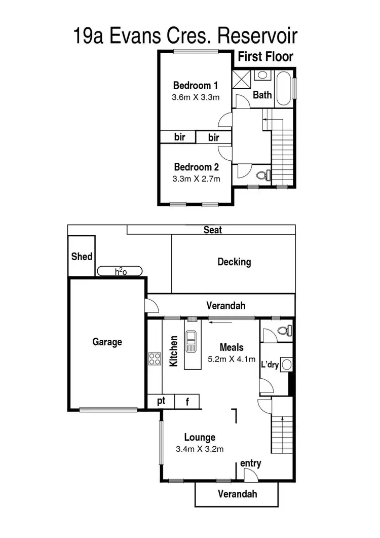 Floorplan of Homely unit listing, 19A Evans Crescent, Reservoir VIC 3073