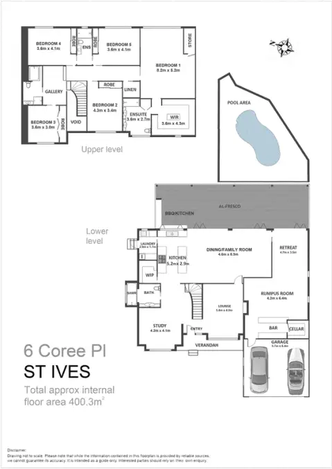 Floorplan of Homely house listing, 6 Coree Place, St Ives NSW 2075