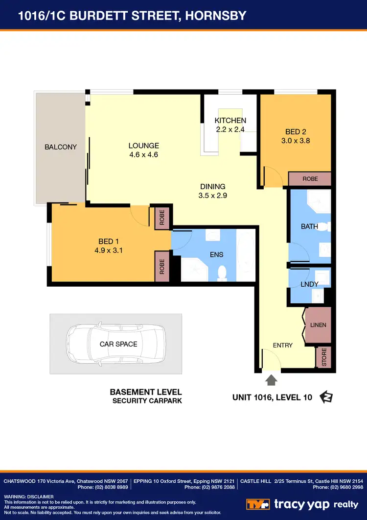 Floorplan of Homely apartment listing, 1016/1C Burdett Street, Hornsby NSW 2077