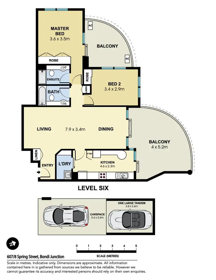 Floorplan of Homely apartment listing, 607/8 Spring Street, Bondi Junction NSW 2022