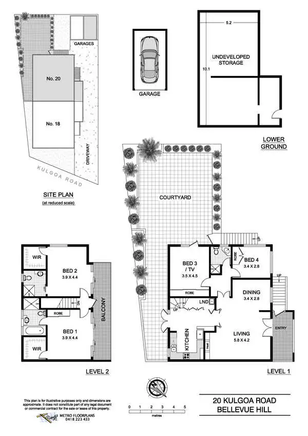 Floorplan of Homely villa listing, 20 Kulgoa Road, Bellevue Hill NSW 2023