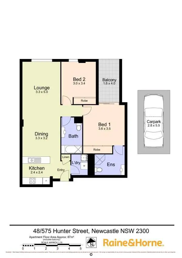 Floorplan of Homely apartment listing, 48/575 Hunter Street, Newcastle NSW 2300