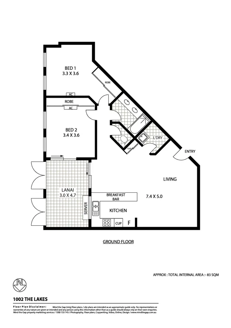 Floorplan of Homely apartment listing, 1002/2 Greenslopes, Cairns North QLD 4870