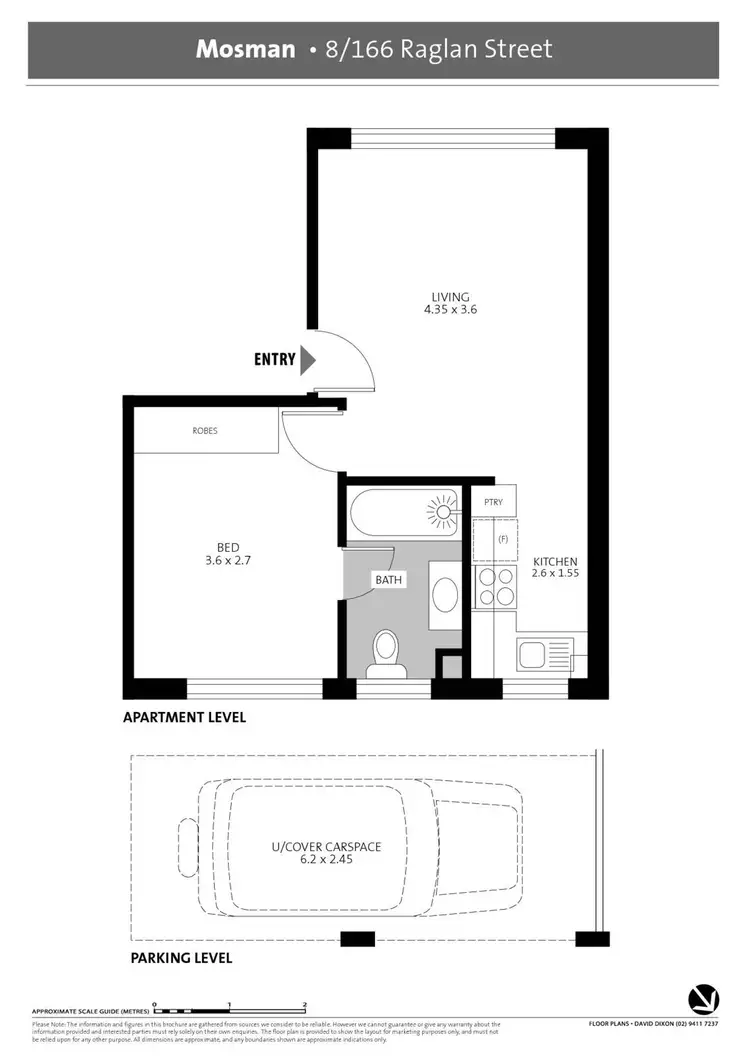 Floorplan of Homely apartment listing, 8/166 Raglan Street, Mosman NSW 2088