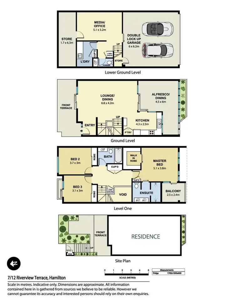 Floorplan of Homely house listing, 7/12 Riverview Terrace, Hamilton QLD 4007
