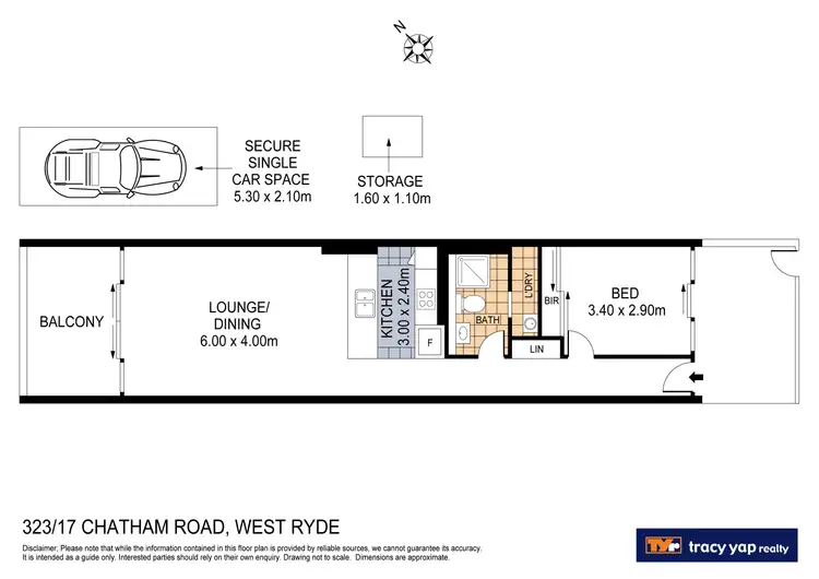 Floorplan of Homely apartment listing, 323/17 Chatham Road, West Ryde NSW 2114