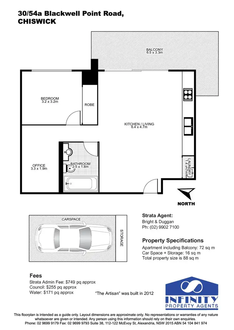 Floorplan of Homely apartment listing, 30/54a Blackwall Point Road, Chiswick NSW 2046