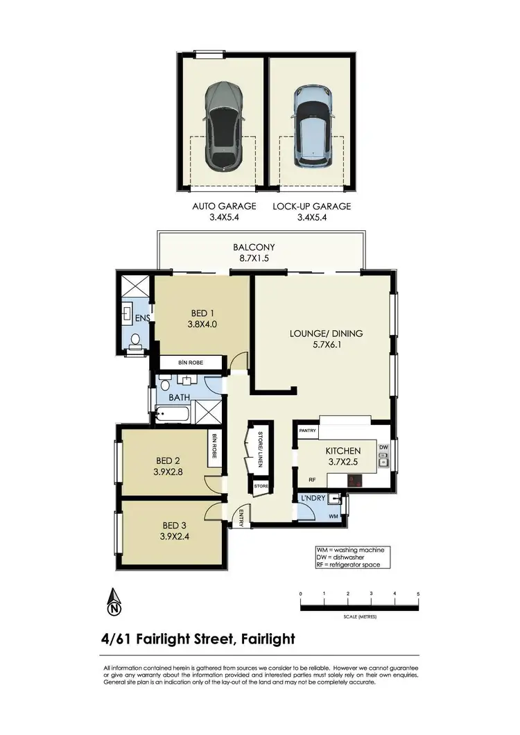 Floorplan of Homely apartment listing, 4/61 Fairlight Street, Fairlight NSW 2094