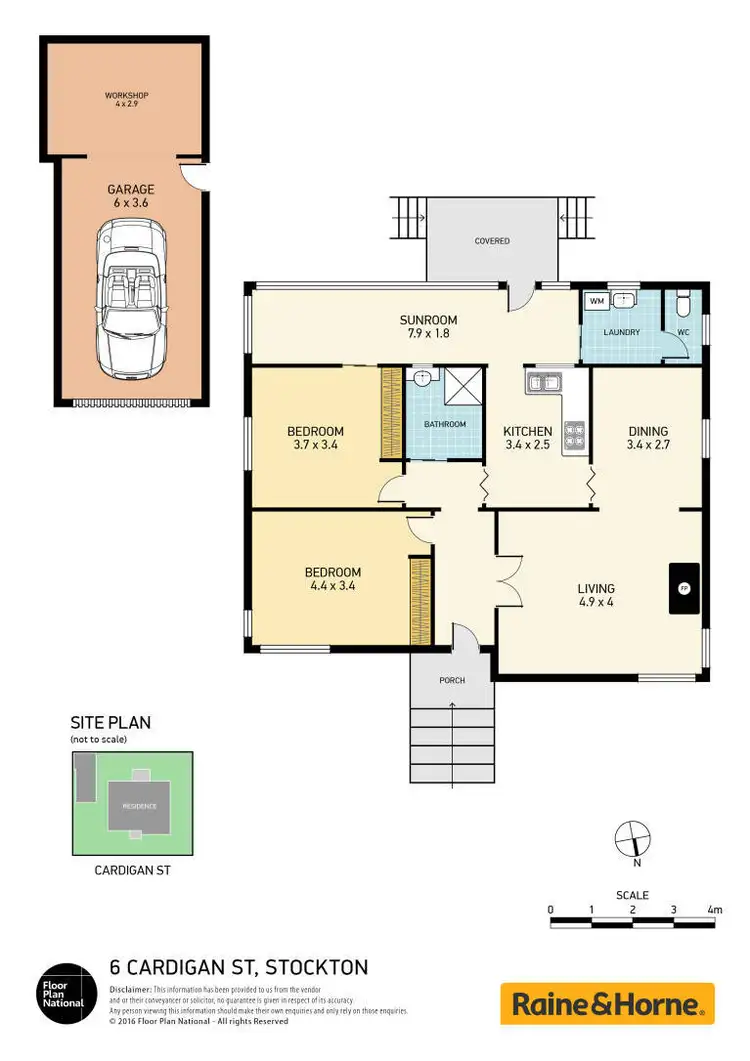 Floorplan of Homely house listing, 6 Cardigan Street, Stockton NSW 2295