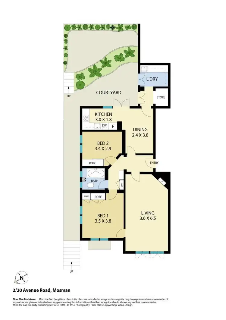 Floorplan of Homely apartment listing, 2/20 Avenue Road, Mosman NSW 2088