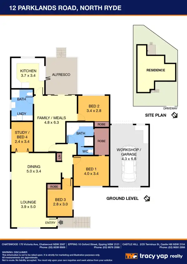 Floorplan of Homely house listing, 12 Parklands Road, North Ryde NSW 2113
