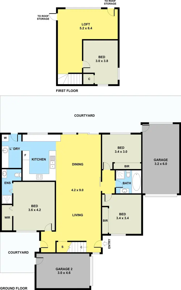Floorplan of Homely townhouse listing, 3/8 York Street, Glenroy VIC 3046