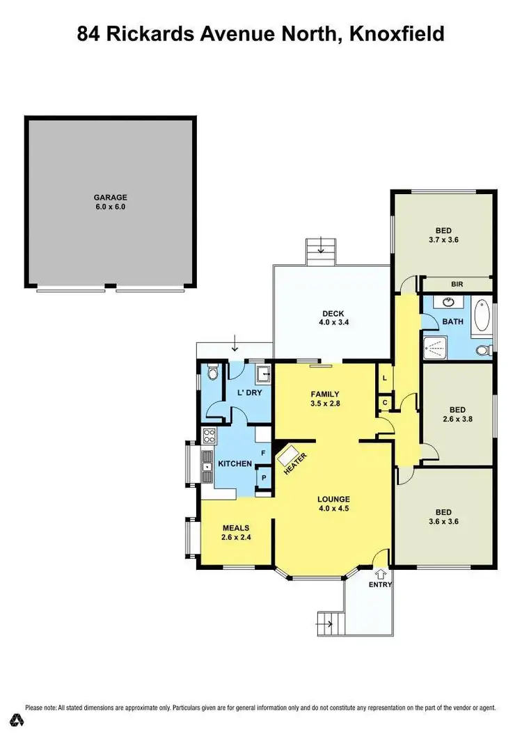 Floorplan of Homely house listing, 84 Rickards Avenue North, Knoxfield VIC 3180