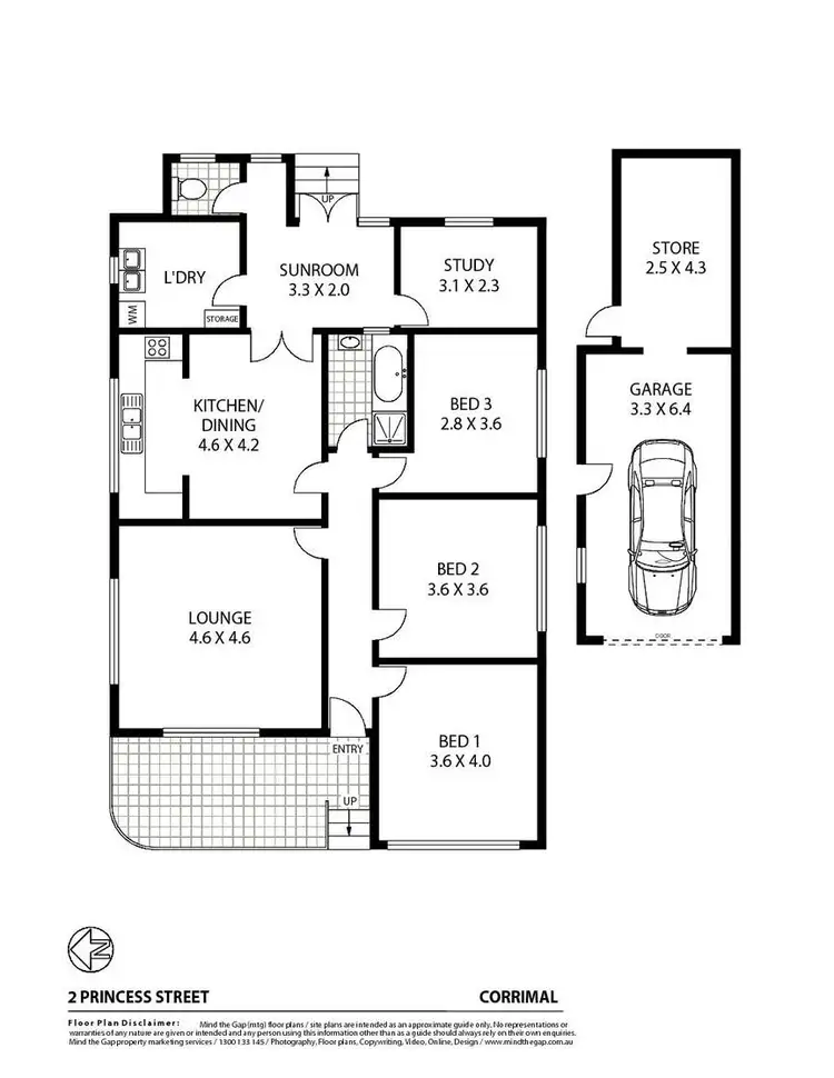 Floorplan of Homely house listing, 2 Princess Street, Corrimal NSW 2518