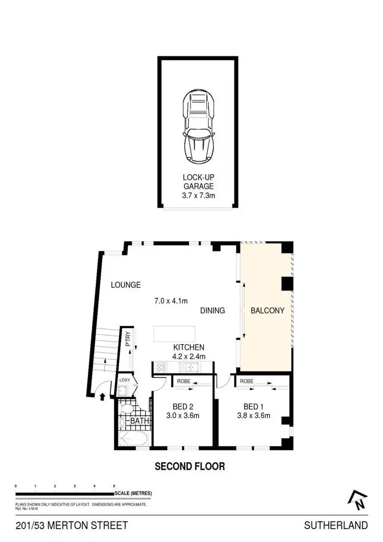 Floorplan of Homely apartment listing, 201/53 Merton Street, Sutherland NSW 2232