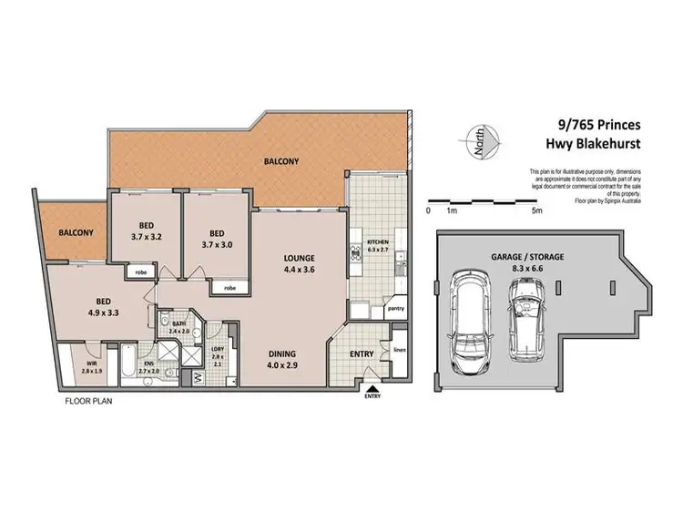 Floorplan of Homely unit listing, 9/765 Princess Highway, Blakehurst NSW 2221
