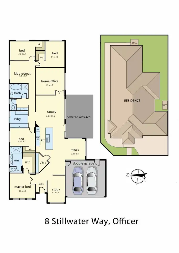 Floorplan of Homely house listing, 8 Still Water Way, Officer VIC 3809