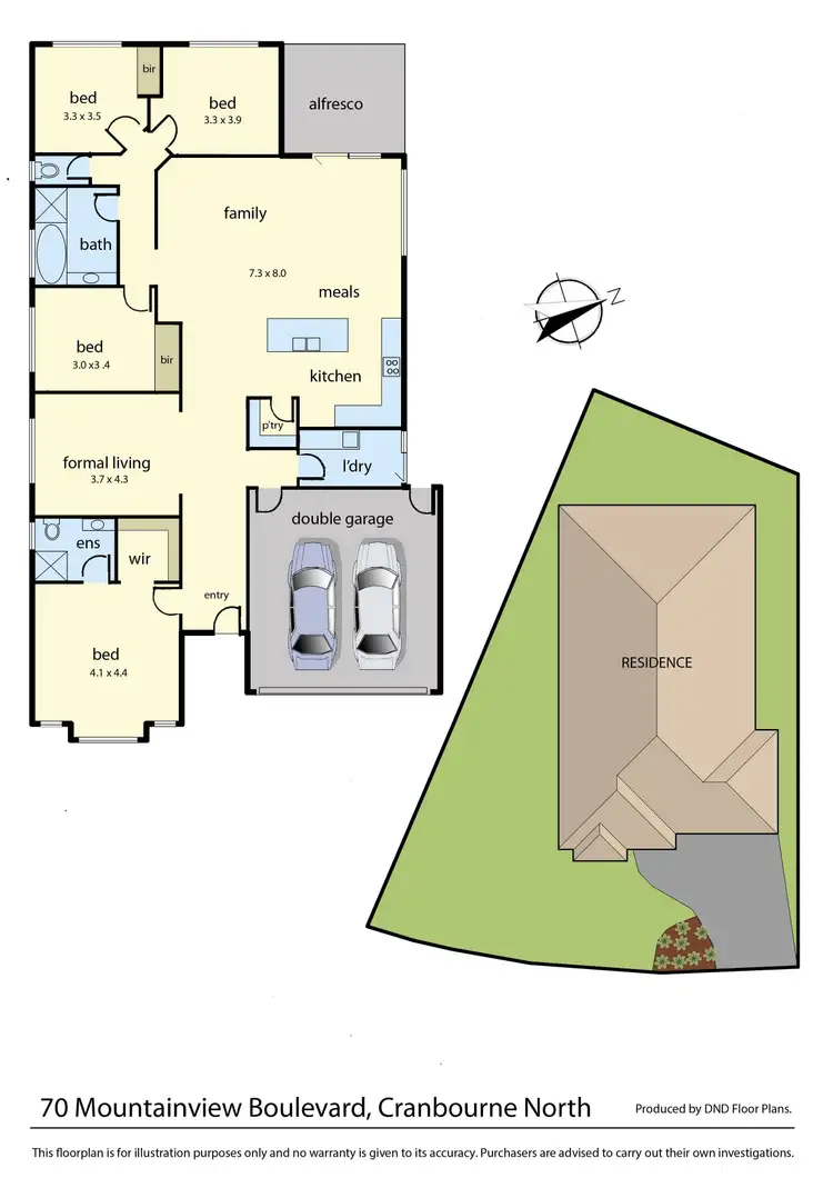 Floorplan of Homely house listing, 70 Mountainview Boulevard, Cranbourne North VIC 3977
