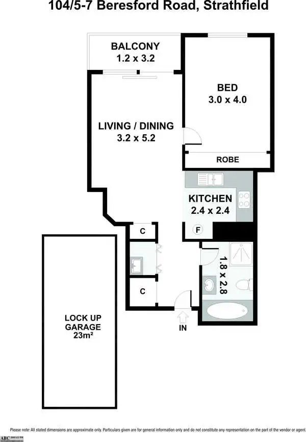 Floorplan of Homely apartment listing, 104/5-7 Beresford Road, Strathfield NSW 2135