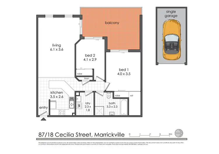 Floorplan of Homely apartment listing, 87/18 Cecilia Street, Marrickville NSW 2204