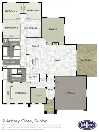 Floorplan of Homely house listing, 2 Arbory Close, Dubbo NSW 2830