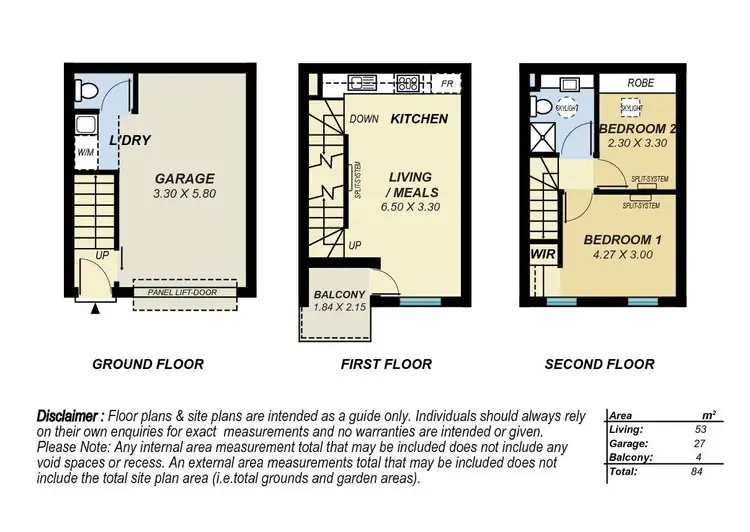 Floorplan of Homely townhouse listing, 3/132 Gray Street, Adelaide SA 5000