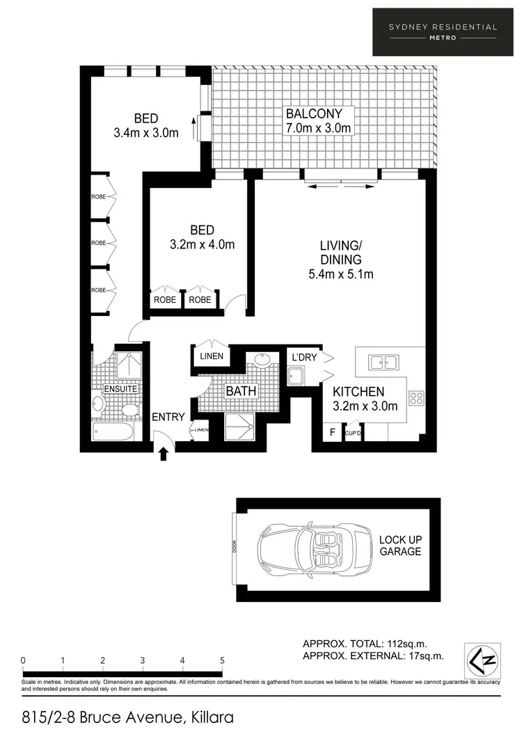 Floorplan of Homely apartment listing, 815/2-8 Bruce Avenue, Killara NSW 2071