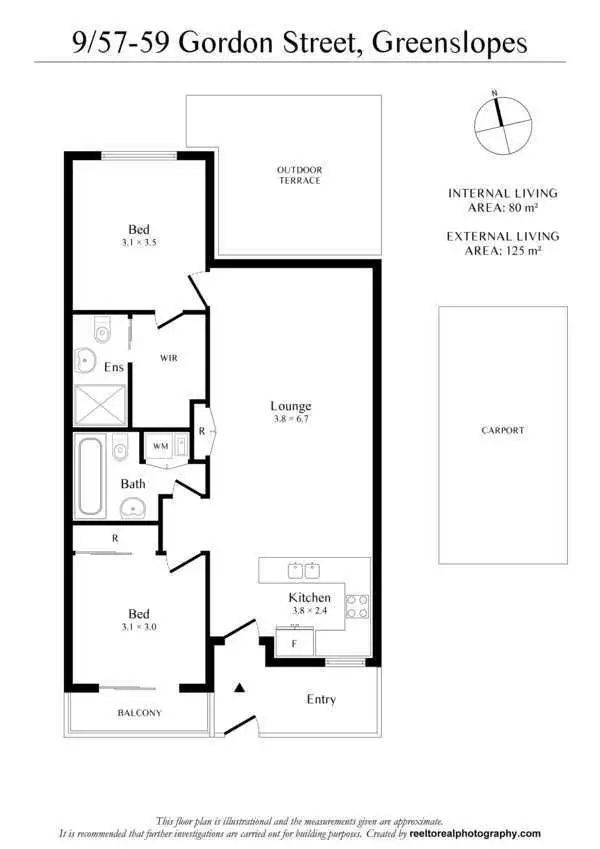 Floorplan of Homely apartment listing, 9/57 Gordon Street, Greenslopes QLD 4120