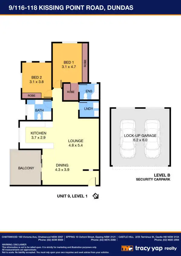 Floorplan of Homely apartment listing, 9/116-118 Kissing Point Road, Dundas NSW 2117