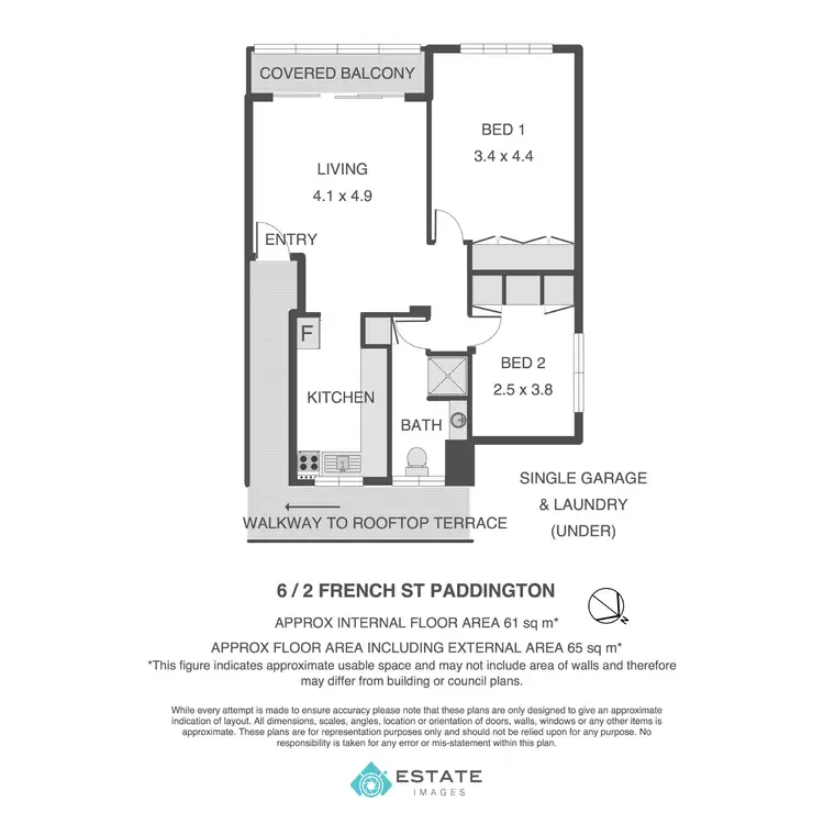 Floorplan of Homely unit listing, 6/2 French Street, Paddington QLD 4064